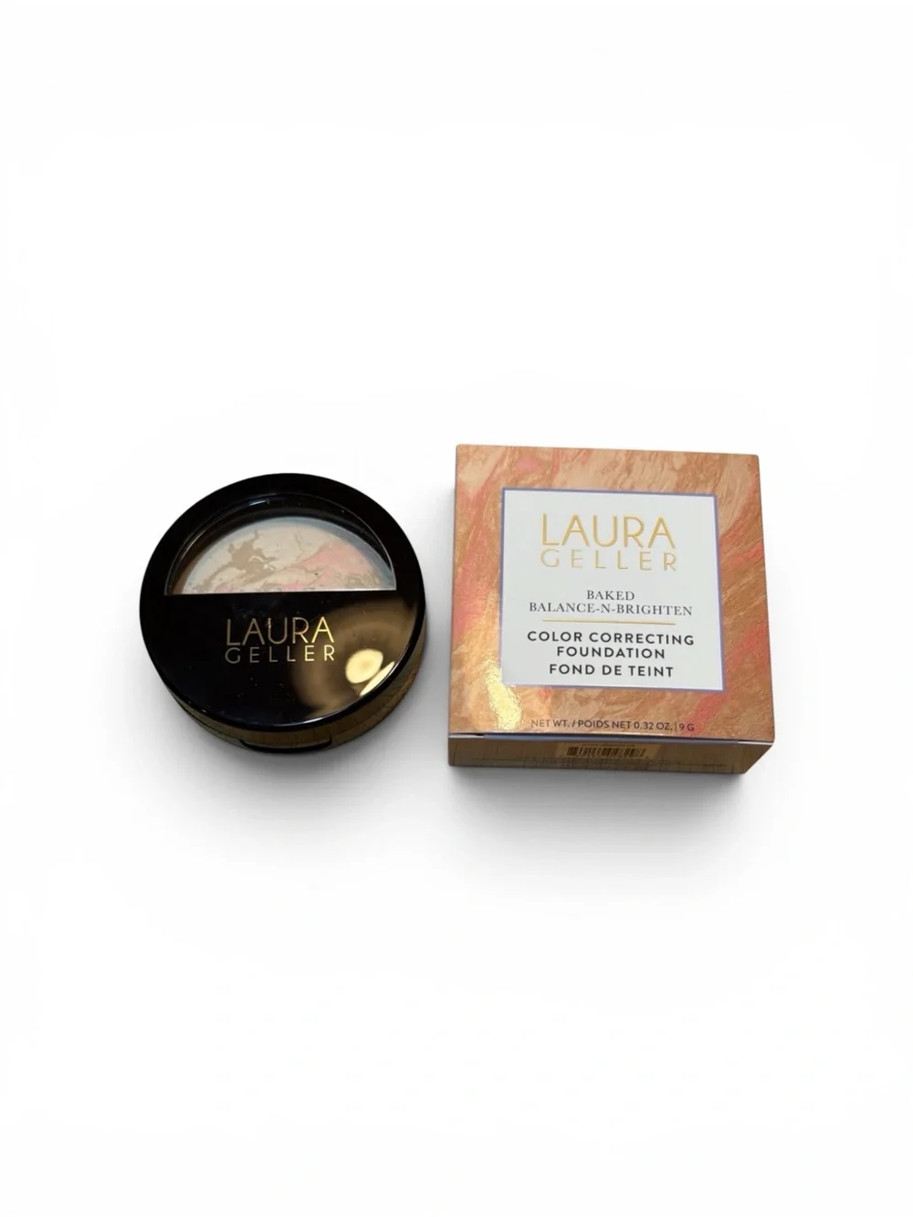 Laura Geller Baked Balance-n-Brighten Color Correcting Foundation-Porcelain NWT